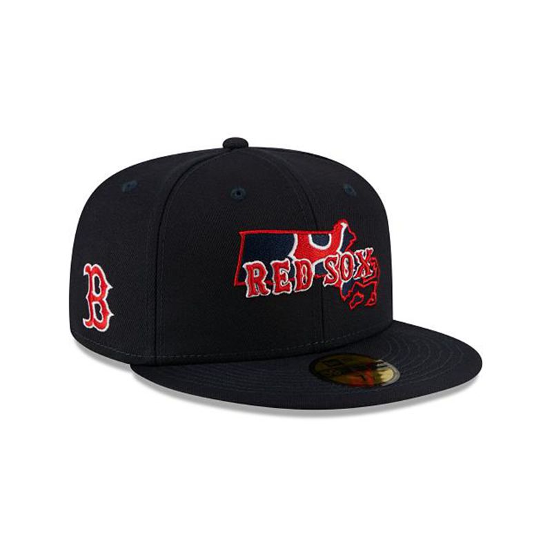 MLB Boston Red Sox Local 59Fifty Fitted (SIK1919) - Blue New Era Caps